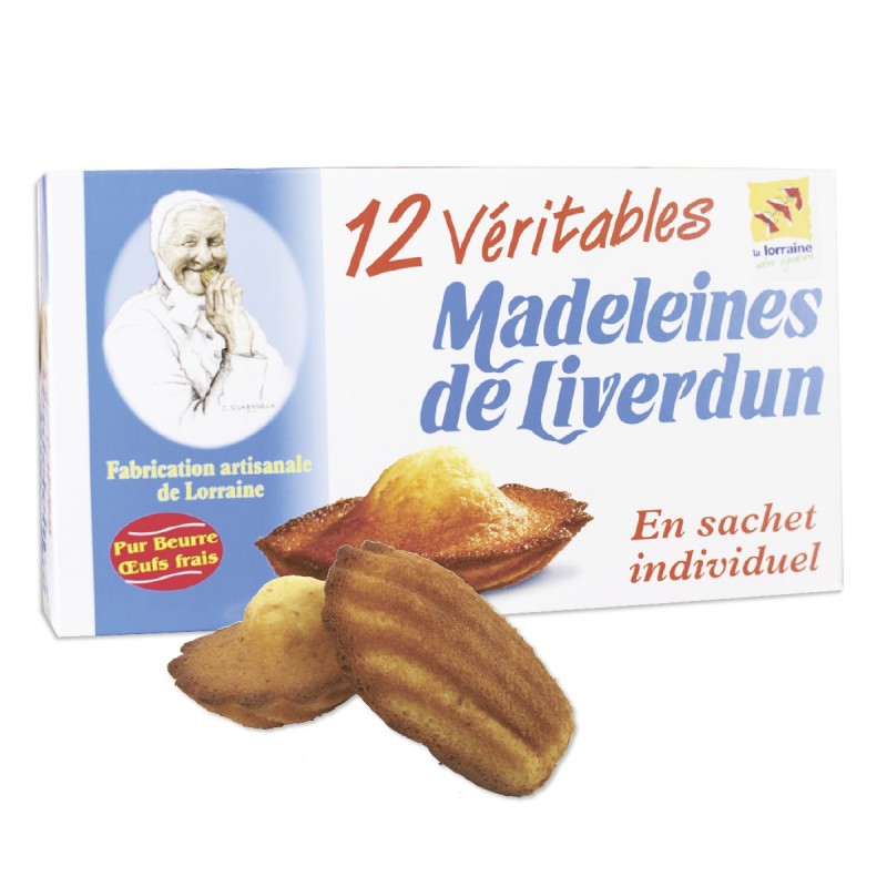 Tisanes Fouché - Madeleines de liverdun : Biscuiterie Chenel - boîte de 12 sachets  individuels